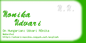 monika udvari business card